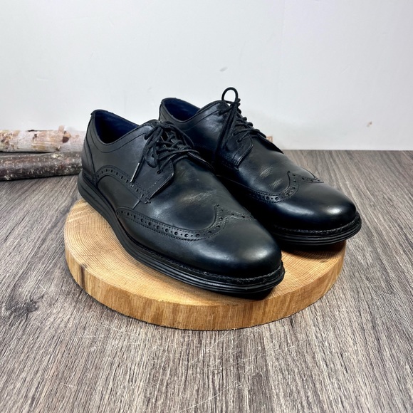Cole Haan Black Leather Wingtip Oxfords main image 14